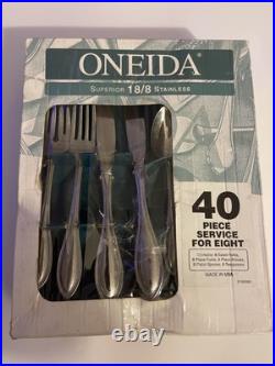Oneida Superior 18/8 Stainless 40 Pc Service For 8