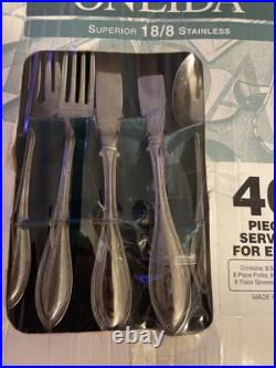 Oneida Superior 18/8 Stainless 40 Pc Service For 8