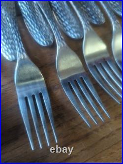 Oneida Sydney Hammered Stainless Steel Flatware Set 38 Pieces