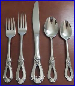 Oneida TOUJOURS Glossy Cube Mark Stainless Flatware 5 PIECE PLACE SETTING