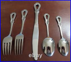 Oneida TOUJOURS Glossy Cube Mark Stainless Flatware 5 PIECE PLACE SETTING