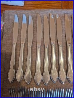 Oneida TWILIGHT Stainless Flatware Mixed 64 Piece Set 1881 Rogers Knives WEDDING