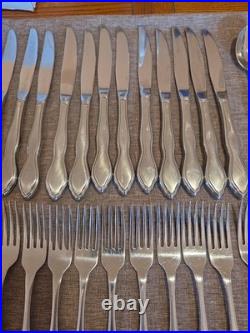 Oneida TWILIGHT Stainless Flatware Mixed 64 Piece Set 1881 Rogers Knives WEDDING