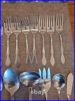 Oneida TWILIGHT Stainless Flatware Mixed 64 Piece Set 1881 Rogers Knives WEDDING