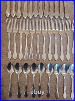 Oneida TWILIGHT Stainless Flatware Mixed 64 Piece Set 1881 Rogers Knives WEDDING
