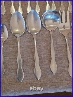 Oneida TWILIGHT Stainless Flatware Mixed 64 Piece Set 1881 Rogers Knives WEDDING