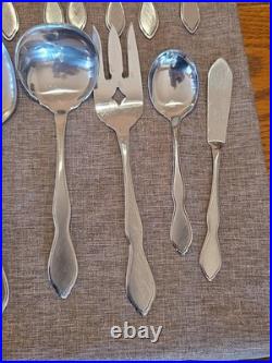 Oneida TWILIGHT Stainless Flatware Mixed 64 Piece Set 1881 Rogers Knives WEDDING