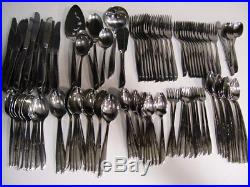 Oneida TWIN STAR Stainless Steel Flatware Set SERVICE FOR 12 100+ Pcs EXC COND