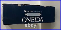 Oneida Taylor 78 Pc Set Silverware Flatware Service for 12 Stainless Steel