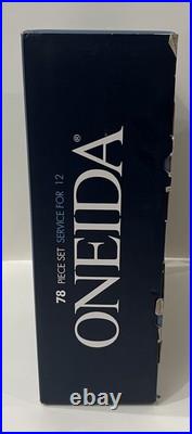 Oneida Taylor 78 Pc Set Silverware Flatware Service for 12 Stainless Steel