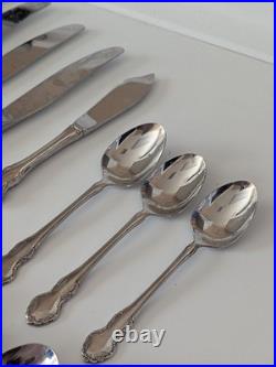 Oneida Tennyson Community Stainless Flatware Heirloom Lot of 29 Spoon-Fork-Knife