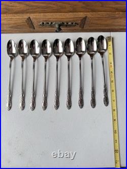 Oneida Thor Custom 105pc Floral Stainless Steel Flatware Set with Wood Case