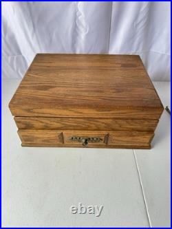 Oneida Thor Custom 105pc Floral Stainless Steel Flatware Set with Wood Case