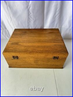 Oneida Thor Custom 105pc Floral Stainless Steel Flatware Set with Wood Case