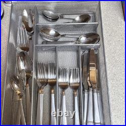Oneida Tiramisu Stainless Flatware 40 Pc Set 7 Full Place Settings + Servings