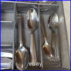 Oneida Tiramisu Stainless Flatware 40 Pc Set 7 Full Place Settings + Servings Oneida Tiramisu Stainless Flatware 40 Pc Set 7 Full Place Settings + Servings