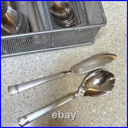 Oneida Tiramisu Stainless Flatware 40 Pc Set 7 Full Place Settings + Servings