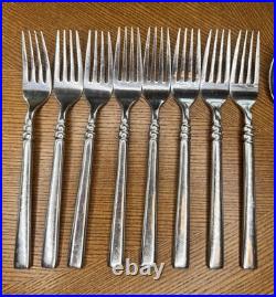 Oneida Tortola Stainless Flatware Set 40pc Service for 8 Glossy Discontinued