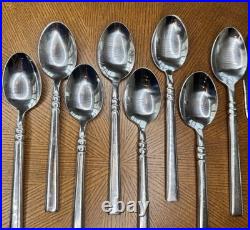 Oneida Tortola Stainless Flatware Set 40pc Service for 8 Glossy Discontinued Oneida Tortola Stainless Flatware Set 40pc Service for 8 Glossy Discontinued