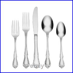 Oneida True Rose 45 Piece Everyday Flatware, Service for 8, 18/0 Stainless