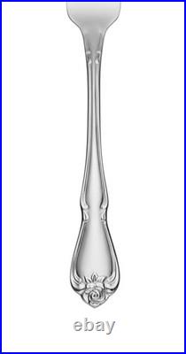 Oneida True Rose 45 Piece Silver Flatware Set for 8 Vintage Style Stainless S