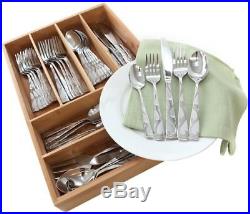 Oneida Tuscany 65-Pc Set With Bamboo Storage Caddy (Service For 12)