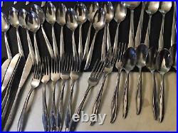 Oneida Twin Star Atomic Sunburst Stainless Flatware 54 Pieces & Mar Crest 22 pc