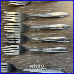 Oneida Twin Star Community MCM Atomic Starburst Flatware MCM 30 Pieces Stainless