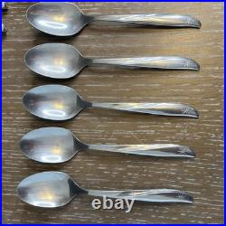 Oneida Twin Star Community MCM Atomic Starburst Flatware MCM 30 Pieces Stainless