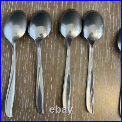 Oneida Twin Star Community MCM Atomic Starburst Flatware MCM 30 Pieces Stainless