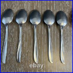 Oneida Twin Star Community MCM Atomic Starburst Flatware MCM 30 Pieces Stainless