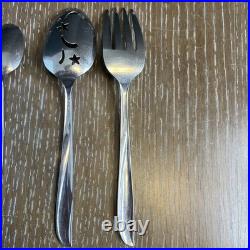 Oneida Twin Star Community MCM Atomic Starburst Flatware MCM 30 Pieces Stainless