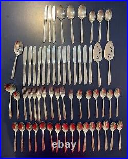 Oneida Twin Star Community Stainless Flatware Silverware Lot of 59 Pieces