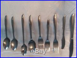 Oneida Twin Star Stainless Flatware with12 9-piece settings + 16 serving pieces