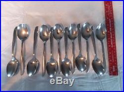 Oneida Twin Star Stainless Flatware with12 9-piece settings + 16 serving pieces