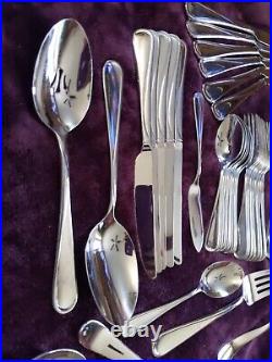 Oneida USA FLIGHT Stainless Flatware 66 Pieces BEAUTIFUL SET 11 PLACE SETTING +