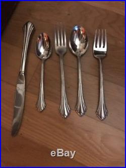 Oneida USA Stainless Flatware Bancroft 45 Pc. Place Setting For 8 Plus Serving