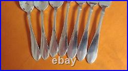 Oneida VERTEX Glossy 8-Pc. Lot Stainless Flatware Teaspoons & Salad Forks