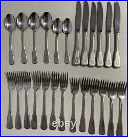 Oneida VILLAGE Deluxe Stainless Pfaltzgraff 25 Piece Flatware Fork Spoon Knife
