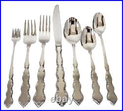 Oneida Valerie Stainless Flatware (6) 7-PC Place Settings Distinction Deluxe
