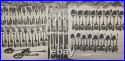 Oneida W. A. Rogers Mansfield Deluxe Stainless Flatware 16-5 Pc Place Sets 83 Pcs