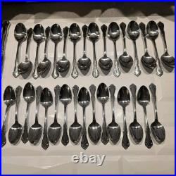 Oneida W. A. Rogers Mansfield Deluxe Stainless Flatware 16-5 Pc Place Sets 83 Pcs