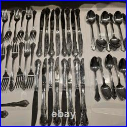 Oneida W. A. Rogers Mansfield Deluxe Stainless Flatware 16-5 Pc Place Sets 83 Pcs