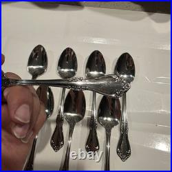 Oneida W. A. Rogers Mansfield Deluxe Stainless Flatware 16-5 Pc Place Sets 83 Pcs
