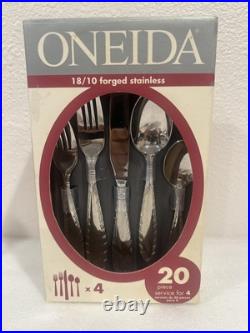 Oneida Waycross 18/10 Stainless Steel Flatware 20 pc Knives Forks and Spoons
