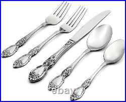 Oneida Wordsworth Everyday 45 pieces Flatware Set, Stainless Steel, Service For 8