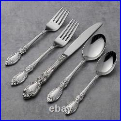 Oneida Wordsworth Everyday 45 pieces Flatware Set, Stainless Steel, Service For 8