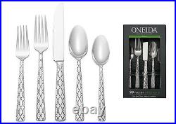 Oneida Zoya Pattern 60 Piece Service for 12 Stainless Flatware