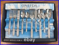 Oneida portfolio 45 piece stainless steel flatware (Camlynn)