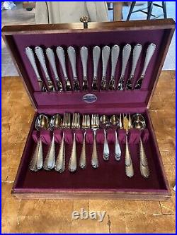 Oneida/rogers Amedeus Mansfield 65 Pc Deluxe Stainless Steel Flatware Stainless